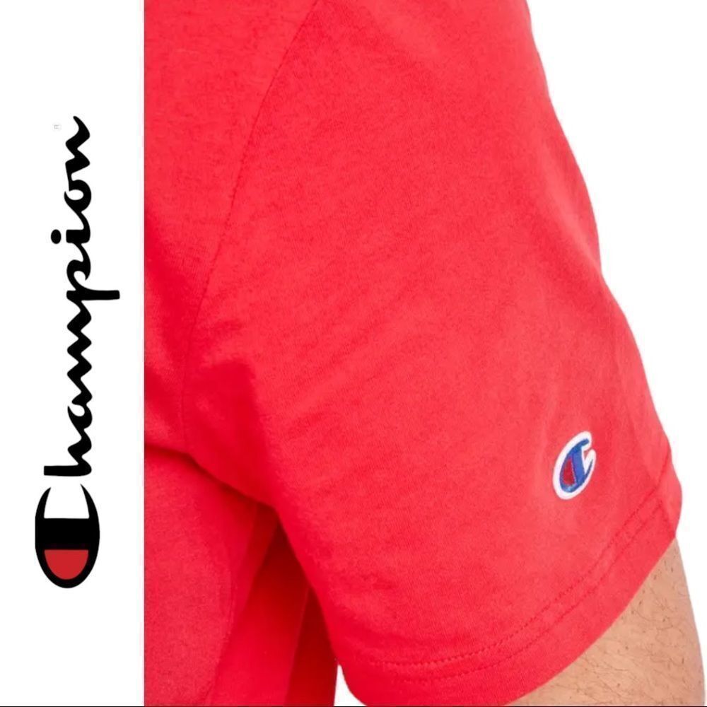 NEW Champion Men's Champion Red Box Logo Short-Sleeve Tee Shirt T-Shirt L XL - Picture 3 of 4